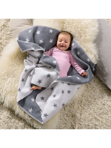 Erwin Müller Jacquard Kuscheldecke in grau