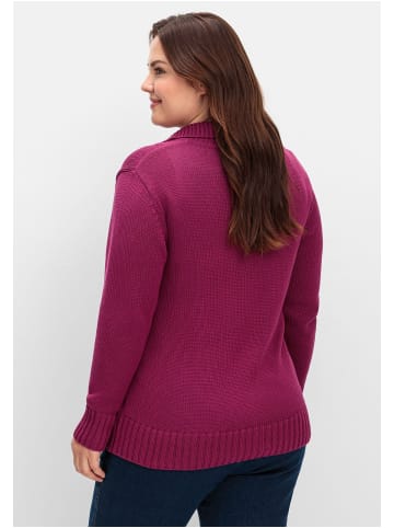 sheego Strickjacke in fuchsia