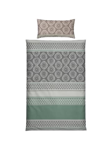 Erwin Müller Fein Biber Wendebettwäsche in jade-grau