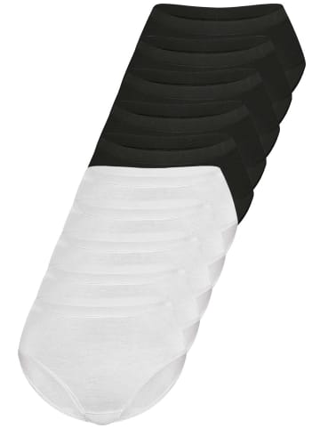 Sassa 10er Sparpack Slip Midi in black white