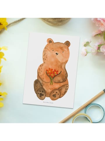 Mr. & Mrs. Panda bildkarte Bär Dankbar ohne Spruch in Weiß