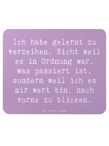 Mr. & Mrs. Panda Mousepad Spruch Vergebung und Neubeginn mit Spruch in Lavendeltraum