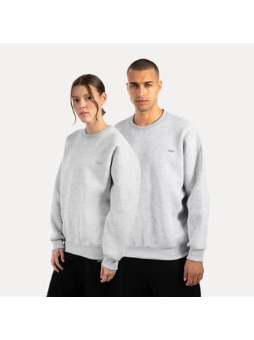 SMILODOX Unisex Sweatshirt Riven in Grau Melange