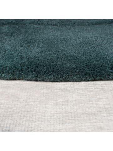 KADIMA DESIGN Wollteppich 3D-Geometrie Hoch-Tief-Struktur Shard Teppich Wolle in Türkis