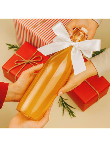 relaxdays 6x Flasche in Transparent - 1 Liter