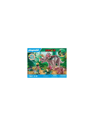 Playmobil Spielfigur Set Dinosaurier Triceratops mit Jungtier, 4-10 Jahre