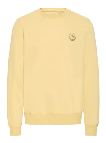 BLEND Modisches Sweatshirt Langarm Stickerei Rundhals in Gelb