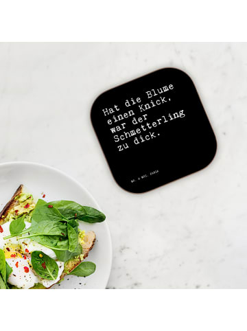 Mr. & Mrs. Panda Tischuntersetzer Hat die Blume einen... mit Spruch in Schwarz