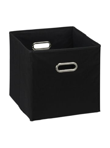 relaxdays 2x Aufbewahrungsbox in Schwarz - 30 cm
