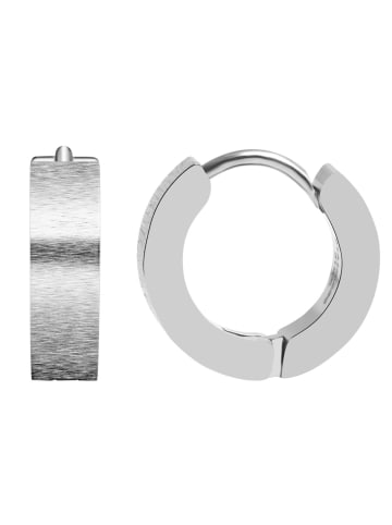 Adeliás Unisex Ohrringe – Klappcreole aus Edelstahl in silber