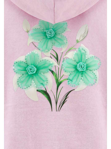 IZIA Women Hoodie in Light Rose