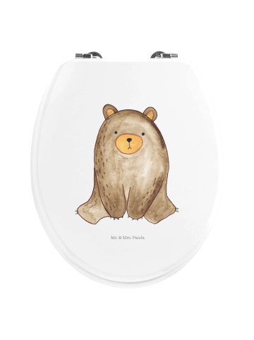 Mr. & Mrs. Panda Klodeckel Bär sitzend ohne Spruch in Weiß