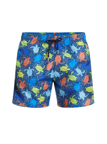 BLACKSPADE Fits perfect Badeshorts Summer Prints mit kurzem Bein in Turtle Print