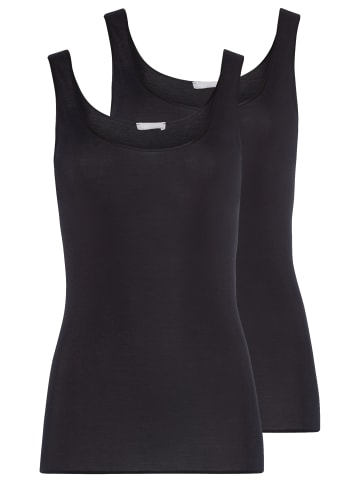 Hanro Unterhemd / Top Cotton Seamless in Schwarz