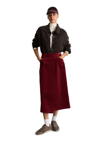 Marc O'Polo DENIM Wickel-Cordrock regular in Deep Burgundy