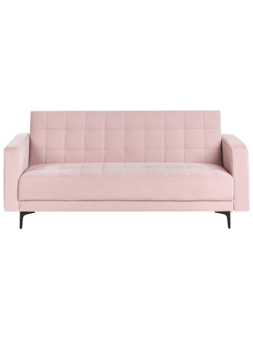 Beliani 3-Sitzer Sofa ABERDEEN in Rosa/Schwarz - (W) 186 x (H) 83 x (L) 88 cm