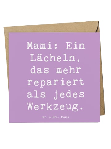 Mr. & Mrs. Panda Geschenkkarte Spruch Mami Lächeln mit Spruch in Lavendeltraum