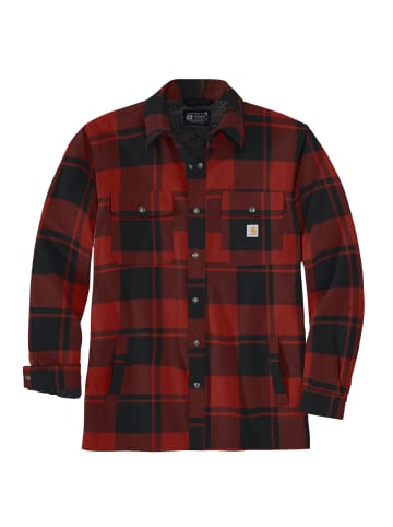 CARHARTT Hemdjacke in rot/schwarz in rot/schwarz