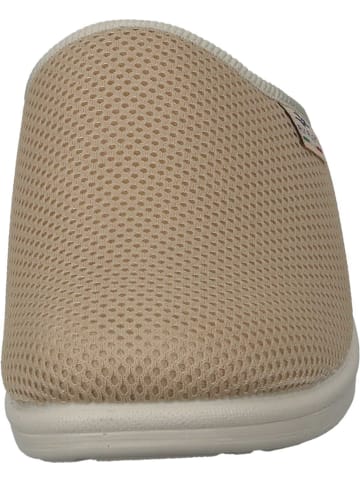 FlyFlot Clogs ohne Absatz, Pantoffeln, Komfort-Pantoletten in beige