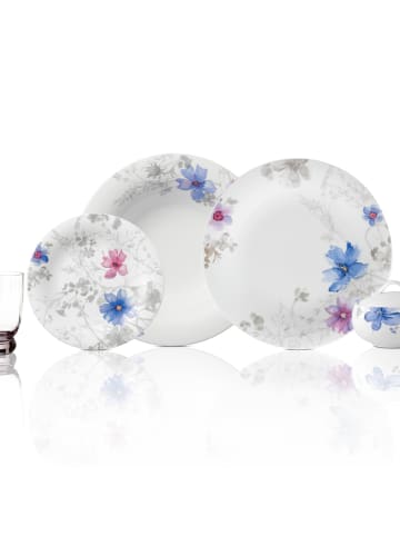 Villeroy & Boch Suppenteller Mariefleur Gris Basic ø 23,1 cm in bunt