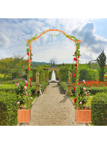 relaxdays Rosenbogen in Orange - (B)181 x (H)209 x (T)60 cm