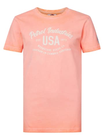 Petrol Industries T-Shirt mit Aufdruck in Rosa