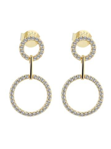 Adeliás Damen Ohrringe – Ohrstecker aus 925 Silber in gold