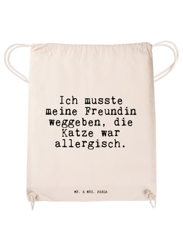 Mr. & Mrs. Panda baumwoll rucksack Ich musste meine Freundin... ... in Creme
