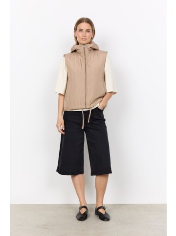 soyaconcept SC-FENYA 79 Weste mit Kapuze und Reißverschluss in Camel