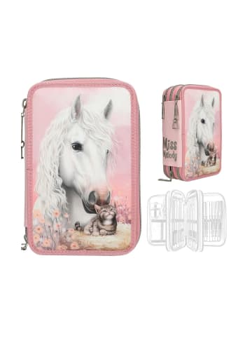 Miss Melody Federtasche 3 Fach True Friends, gefüllt, Pferdemotiv, 6-12 Jahre