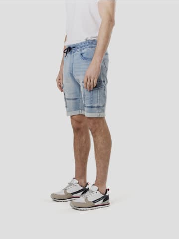 KOROSHI Kurze jogger-jeans-strick-cargo-regular in blau