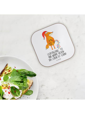 Mr. & Mrs. Panda Tassen Untersetzer Fuchs Weihnachten mit Spruch in Weiß