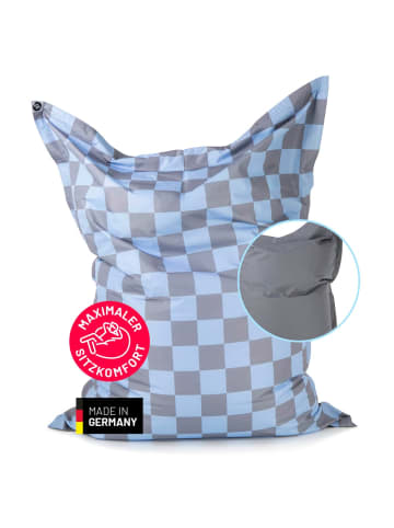 Lumaland LUMALAND Sitzsack In-& Outdoor Karo 380l grau/blau