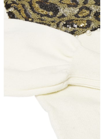 IMANE Damen Strickjacke in Wollweiss