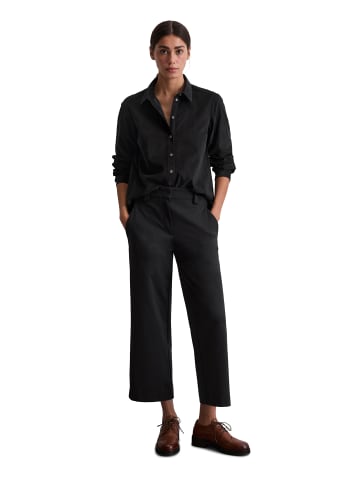 Marc O'Polo Feincord-Langarm-Bluse regular in Schwarz