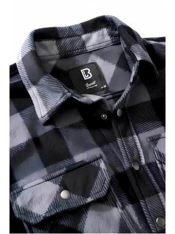 Brandit Hemd "Jeff Fleece Shirt Long Sleeve" in Schwarz