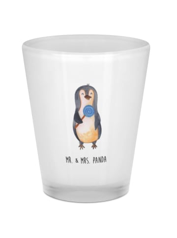 Mr. & Mrs. Panda Schnapsglas Pinguin Lolli ohne Spruch in Transparent