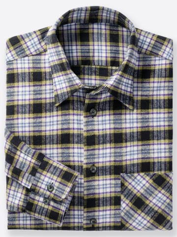 WITT WEIDEN Langarm-Hemd in lila-grün-kariert