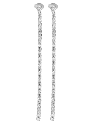 Adeliás Damen Ohrringe – Ohrstecker aus 925 Silber mit Zirkonia in silber
