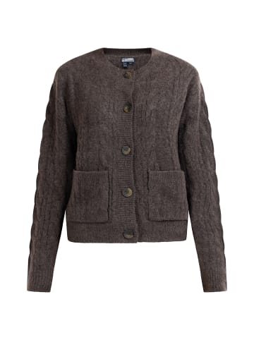 DreiMaster Vintage Strickjacke Mit Knöpfen in Dunkelbraun