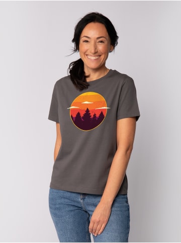 wat? Apparel T-Shirt Sunset forest in Grau