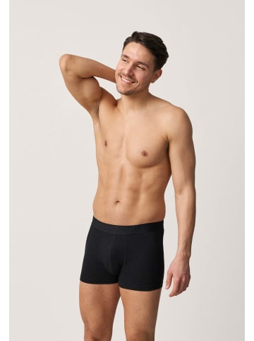 SNOCKS Boxershorts ohne Logo aus Bio-Baumwolle Schwarz 6 Stück