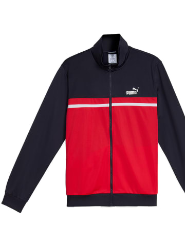 Puma Trainingsanzug in Dunkelblau/Rot