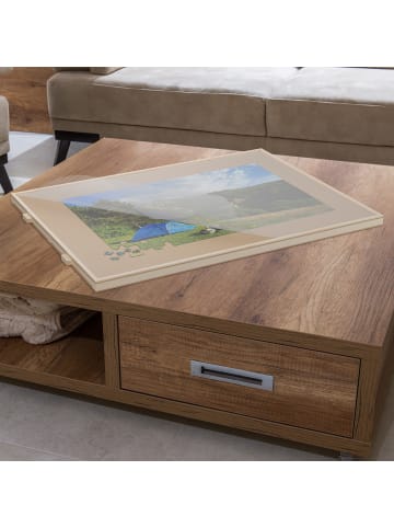 relaxdays Puzzlebrett in Natur - (B)92 x (H)4 x (T)66 cm