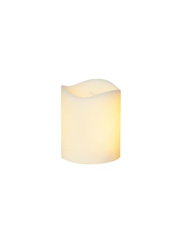 STAR Trading Kerze Flame Candle, Grablicht, Weiß, Außenbereich, LED, Timer, Gelb, F