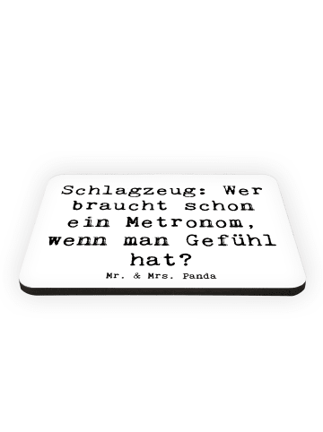 Mr. & Mrs. Panda Magnetpin Spruch Schlagzeug Gefühl mit Spruch in Weiß