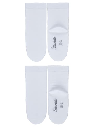 Sterntaler Socken 2er-Pack uni in weiß