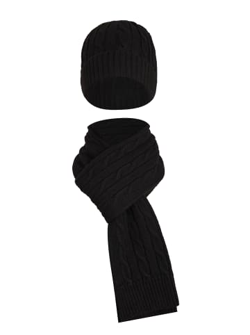 Felix Hardy Set Aus Schal Und Mütze in Schwarz