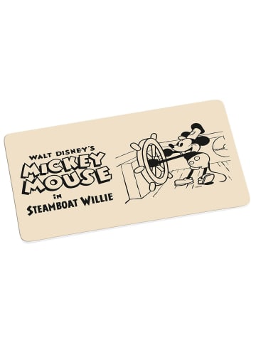 Geda Labels Frühstücksbrettchen Mickey in Steamboat Willie in Beige - 23,5x14,5x0,3cm