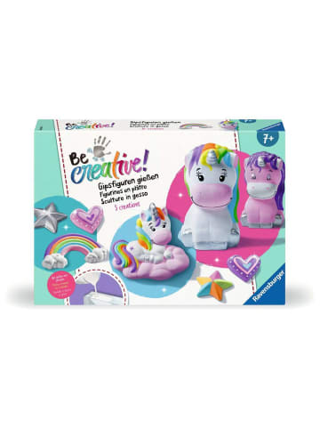 Ravensburger Bastelprodukte BeCreative Midi - Bastelset DIY Gipsfiguren gießen Einhorn Ab 7 Jahre in bunt